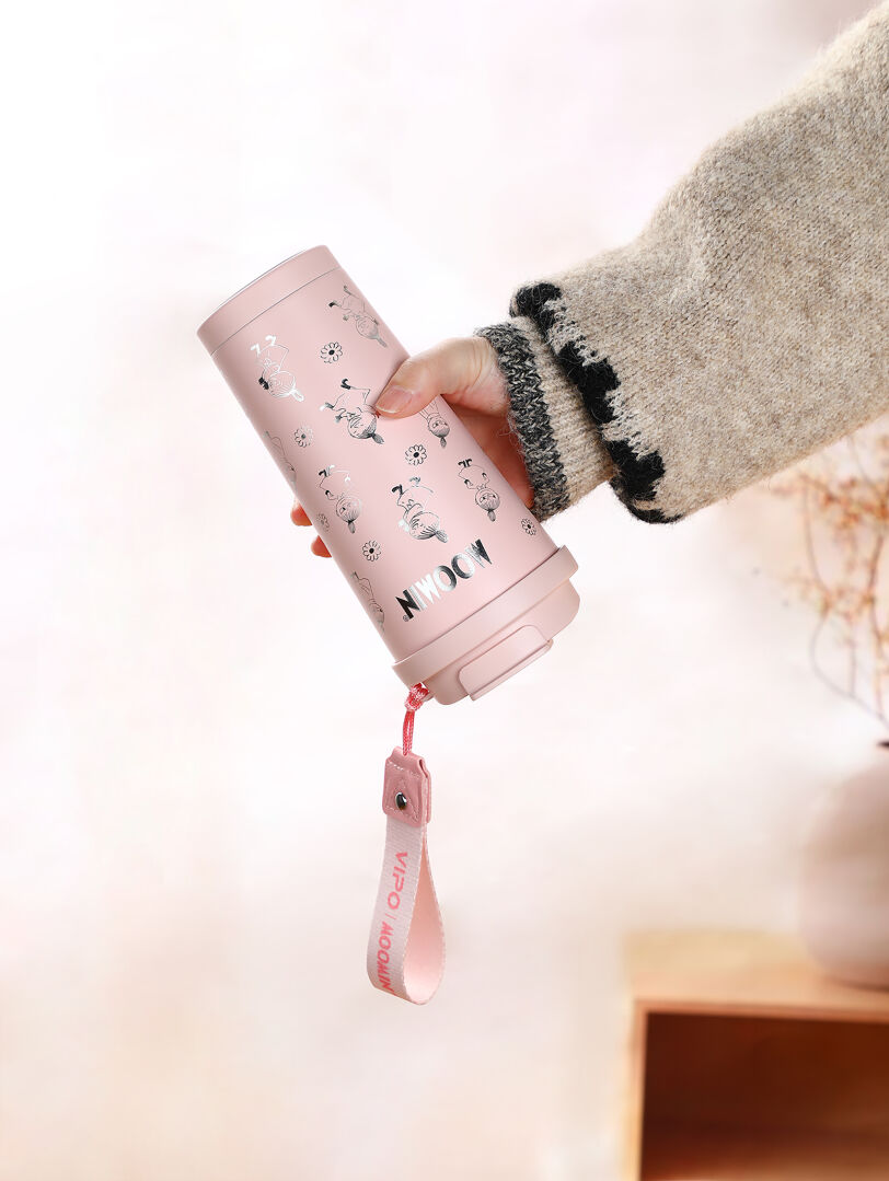 MOOMIN - Mumin Take Away Mugg / Vacuum Cup 580 ml - Lilla My Rosa/Silver