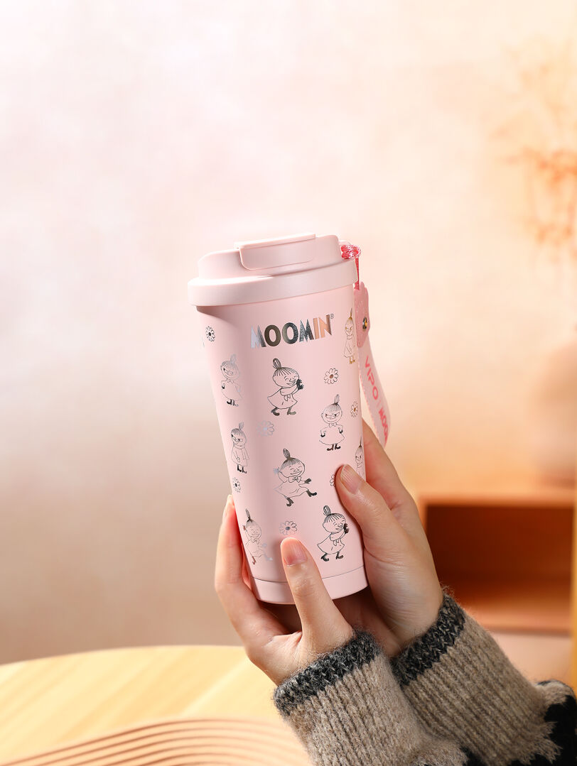 MOOMIN - Mumin Take Away Mugg / Vacuum Cup 580 ml - Lilla My Rosa/Silver