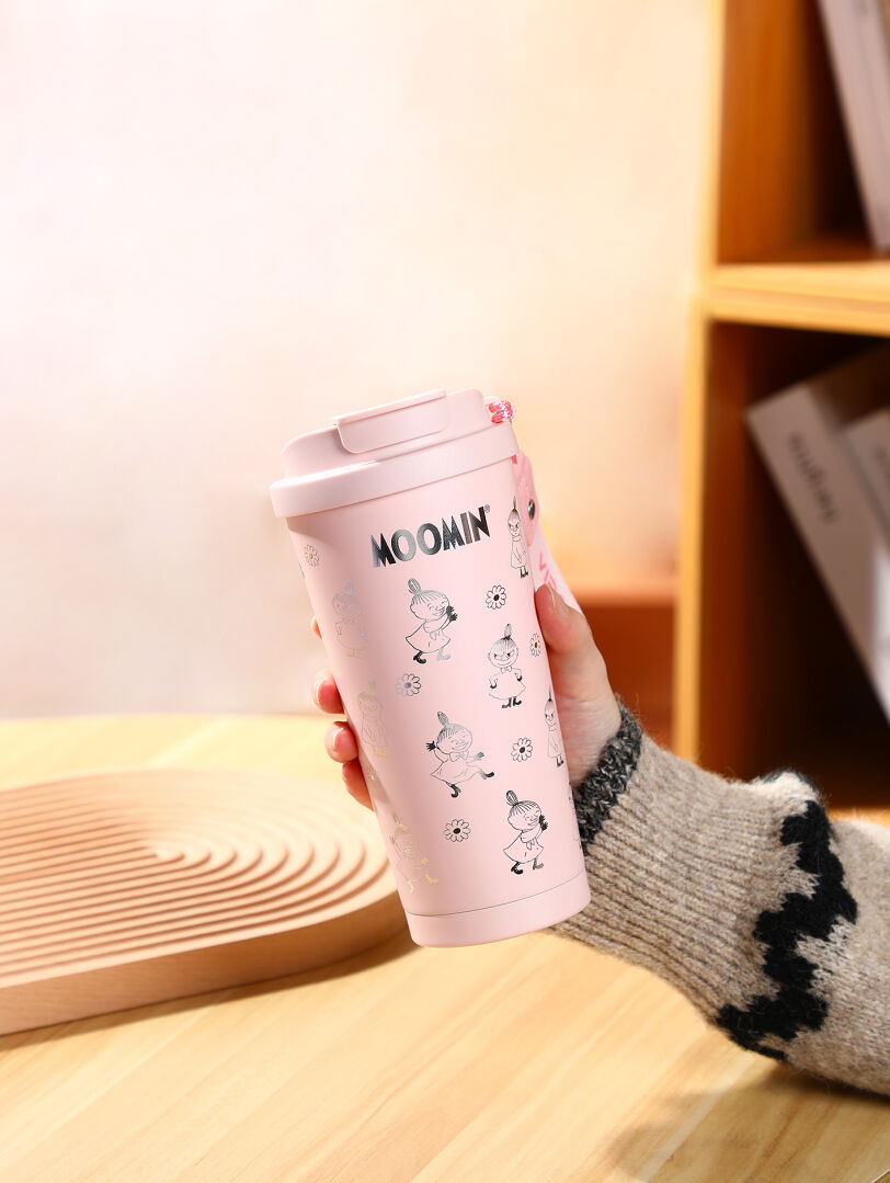 MOOMIN - Mumin Take Away Mugg / Vacuum Cup 580 ml - Lilla My Rosa/Silver