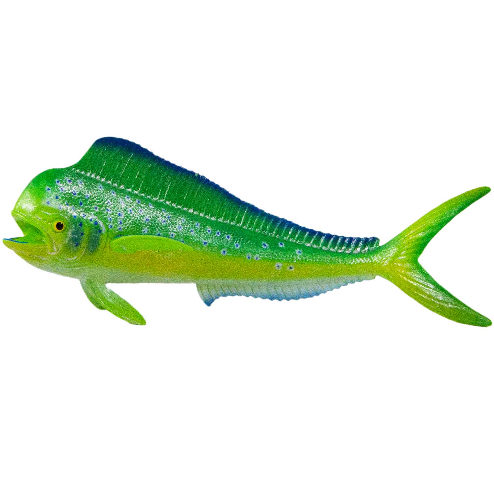 Safari Ltd Guldmakrill (Mahi-Mahi) med skimrande blå, gröna och gula färger, handmålad figur från Incredible Creatures® Collection.