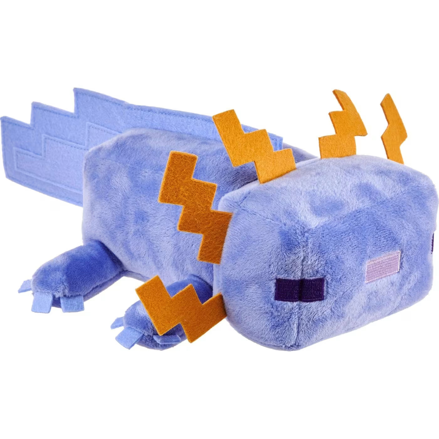 Minecraft Blue Axolotl gosedjur 20 cm i blå färg, mjuk plyschfigur med detaljerad pixeldesign för lek och samling.
