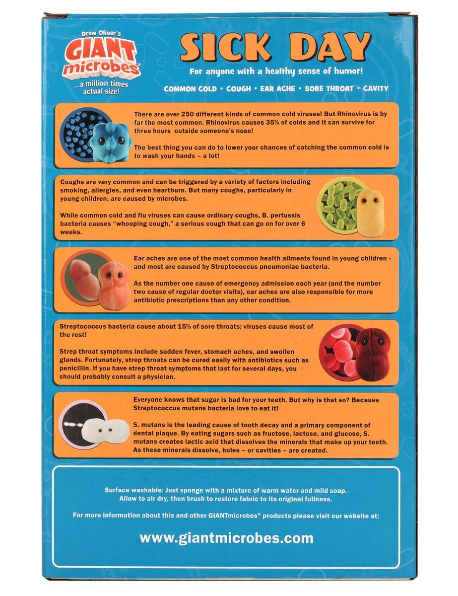 GIANTmicrobes – Sjukdag (Sick Day) Plysch Presentbox